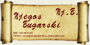 Njegoš Bugarski vizit kartica